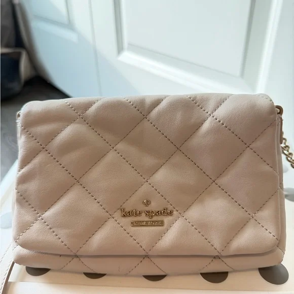 Kate Spade Cream Quilted Crossbody Bag - Picture 3 of 7